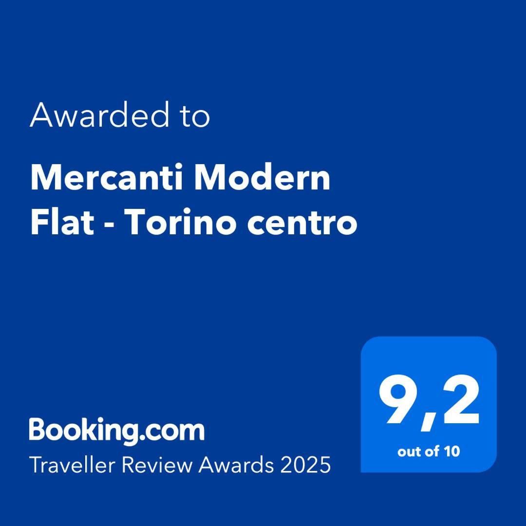 Mercanti Modern Flat - Balcony - Torino Centro Buitenkant foto